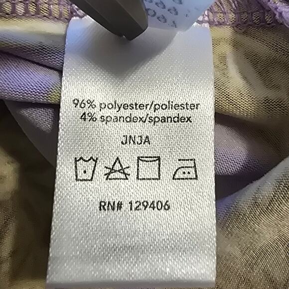 Venus Lavander Gold Chain Leaf Design Crop Blouse - Skirt Set Women's L NWT - Picture 5 of 7